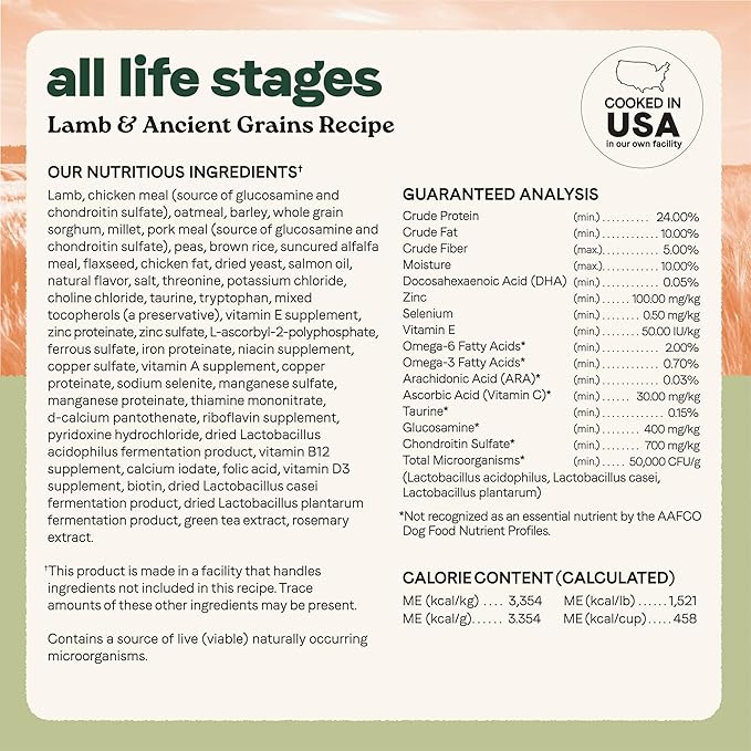 Canidae All Life Stages Real Lamb & Ancient Grains Recipe – High Protein Premium Dry Dog Food for All Ages, Breeds, and Sizes– 5 lbs. - PAWPICO