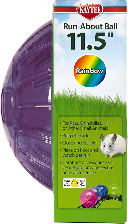 Kaytee 11.5" Assorted Color Run-About Exercise Ball For Pet Rats & Chinchillas Kaytee