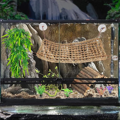 10Pcs Bearded Dragon Tank Accessories, Reptile Hammock Plants Bridge Jungle Climber Vines for Snakes Bearded Dragon Chameleon Gecko Lizard BUYNOW