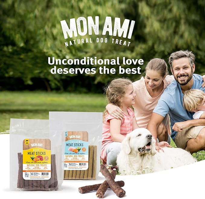 Mon Ami Chicken Meat Sticks for Dogs with Farm Fresh Vegetables (11 Oz) – Human Grade Dog Treats with Superfoods - Training Treats for Dogs - Healthy Dog Treats for Small, Medium and Large Dogs - PAWPICO