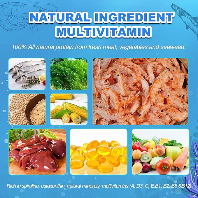 Cichlid Fish Food - All Natural Sinking Carnivore Pellets for Large Cichlid Tropical Fish Rich in Protein for Cichlid'S Color Enhancing Healthy Development and Cleaner Water yizeril