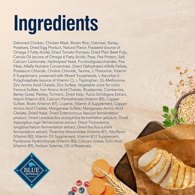 Blue Buffalo True Solutions Blissful Belly Digestive Care Natural Dry Food for Adult Dogs, Chicken, 24-lb. Bag - PAWPICO