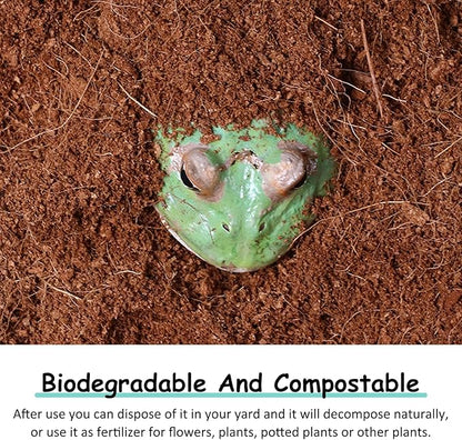 VCEPJH Loose Coconut Fiber Substrate, 2 Pack Natural Coco Coir Reptile Bedding Tarantula Substrate Soil Habitat Accessories for Tortoise Snake Bearded Dragon Spiders Hermit Crabs VCEPJH