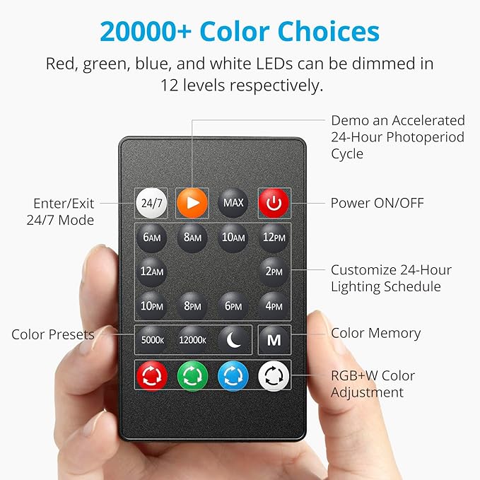 NICREW C10 24/7 LED Aquarium Light for Plants, 24-30 Inches, Full Spectrum Fish Tank Light with Timer, Brightness Adjustable NICREW