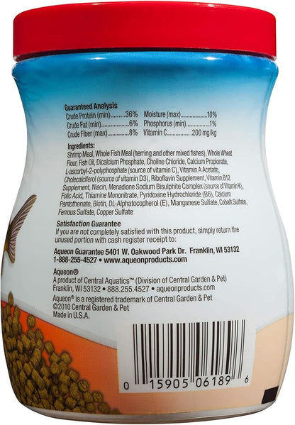 Aqueon Shrimp Pellets Sinking Food for Tropical Fish, Goldfish, Loaches, Catfish and Other Bottom Feeding Fish, 6.5 Ounces (Pack of 2) Aqueon