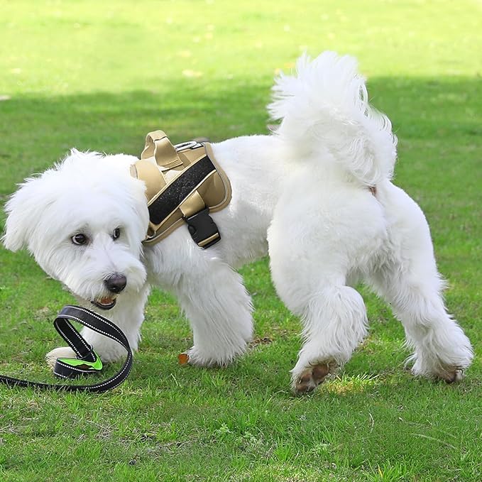 Bolux Dog Harness, No-Pull Reflective Dog Vest, Breathable Adjustable Pet Harness with Handle for Outdoor Walking - No More Pulling, Tugging or Choking Bolux