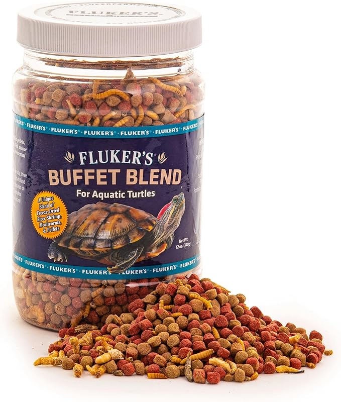 Fluker's Flukers 70131 Buffet Blend Aquatic Formula Turtle Food, 12oz Flukers