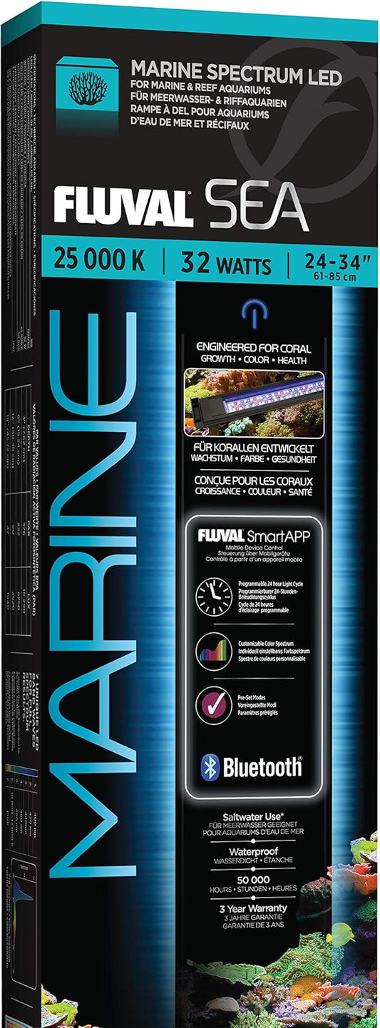 Fluval Sea Marine 3.0 LED Aquarium Lighting for Coral Growth, 32 Watts, 24-34 Inches Fluval