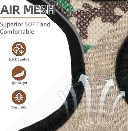 PUPTECK Soft Mesh Dog Harness and Leash Set Pet Puppy Cat Comfort Padded Vest No Pull Harnesses, Camouflage, M PUPTECK