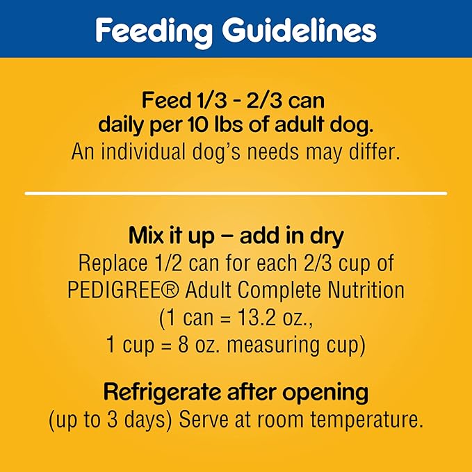 PEDIGREE CHOPPED GROUND DINNER Adult Canned Soft Wet Dog Food Variety Pack, Filet Mignon Flavor and With Beef, 13.2 oz. Cans (Pack of 12) - PAWPICO