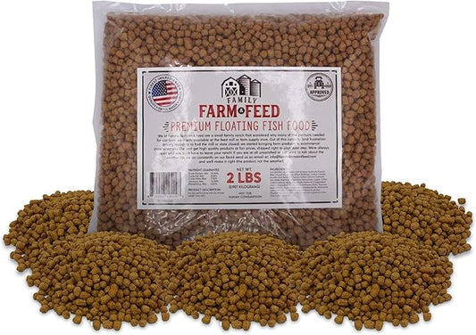 | Premium Floating Fish Food | Pond and Lake | Pellets | 2 Pounds FAMILY+FARM+AND+FEED