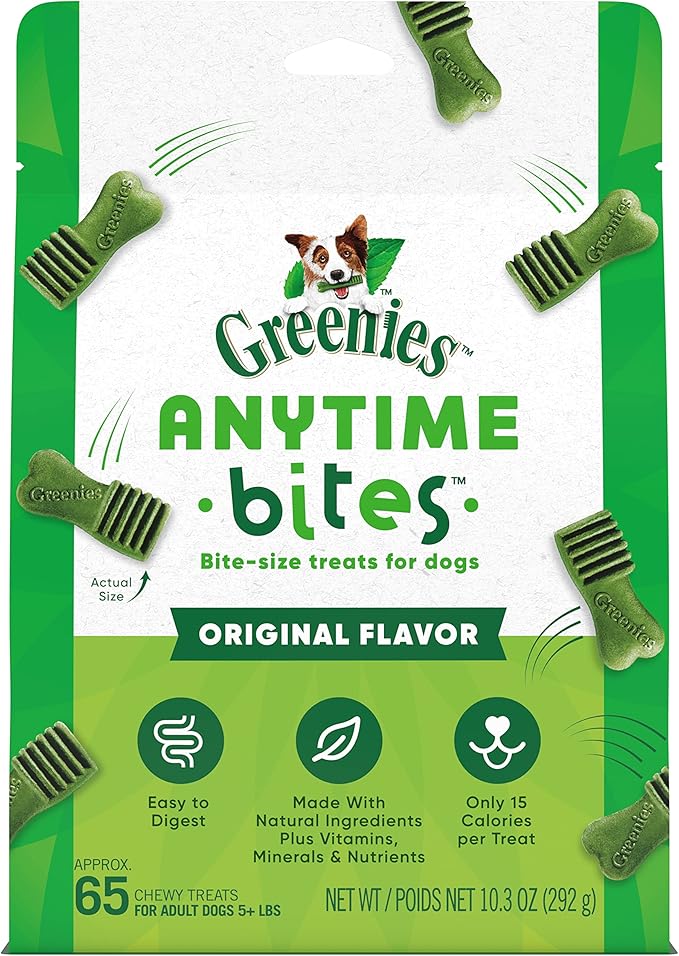 GREENIES ANYTIME BITES Dog Treats, Original Flavor, 10.3 oz. bag - PAWPICO