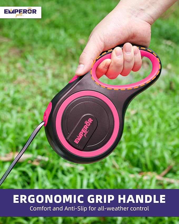 Emperor Pets 16 Feet Retractable Dog Leash Large Dogs - Up to 110lb, Large Dog Leash Heavy Duty Dog Leash Retractable 26 ft, Dog Leashes for Large Breed Dogs, Dog Leashes for Medium Dogs -PK16 EmperorPets