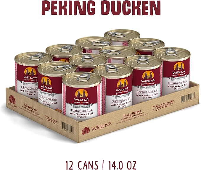 Weruva Classic Dog Food, Peking Ducken with Chicken Breast & Duck in Gravy, 14oz Can (Pack of 12) - PAWPICO