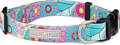Lucky Love Dog - Adjustable Dog Collar with Easy Click Buckle for Small to Large Dogs, Durable, & Comfortable Collar for Male & Female Dogs, Pet Collar for Puppies & Adult Dogs - Caroline, XL LuckyLoveDog