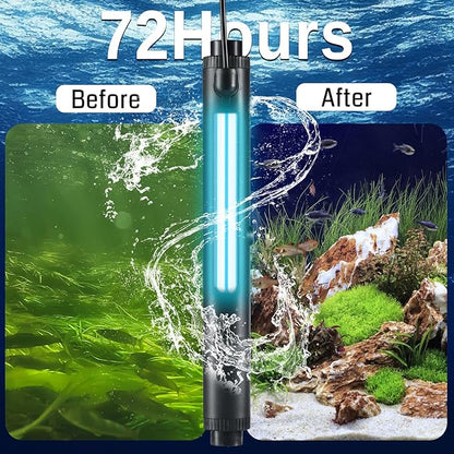 Sainsmart XpertMatic Aquarium Clean Light, High-Efficiency Fish Tank Clean Light with Timer, Submersible Light for 40-528 Gallon Fish Tank and Aquariums SainSmart