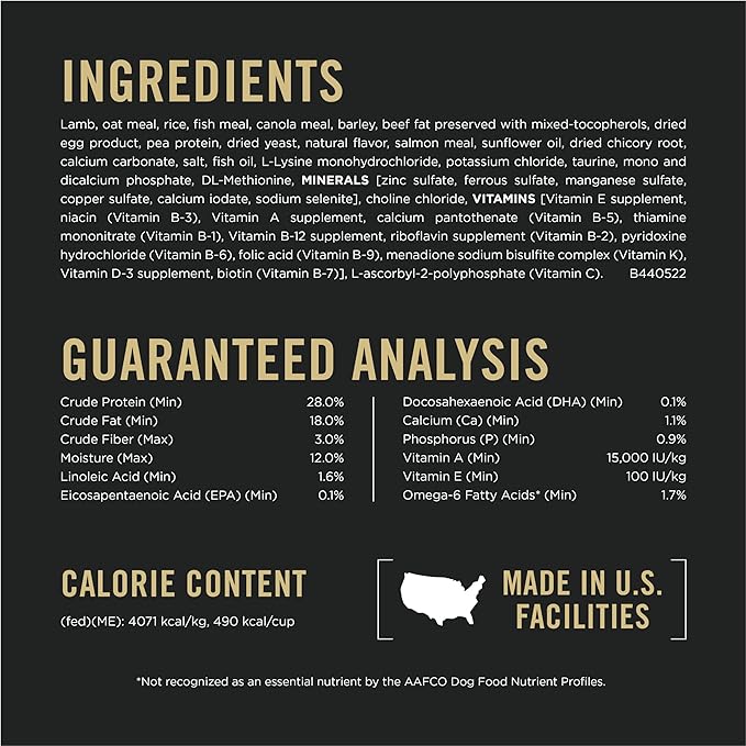Purina Pro Plan Sensitive Skin and Stomach Puppy Food Lamb and Oat Meal Formula - 4 lb. Bag - PAWPICO