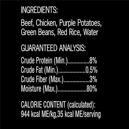 CESAR SIMPLY CRAFTED Adult Soft Wet Dog Food Meal Topper Beef, Chicken, Purple Potatoes, Green Beans & Red Rice, 1.3 oz. Tubs, (Pack of 10) - PAWPICO