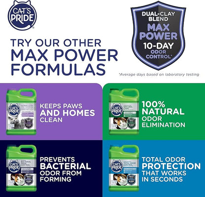 Cat's Pride Max Power: Total Odor Control - Up to 10 Days of Powerful Odor Control - Strong Clumping - 99% Dust Free - Multi-Cat Litter, Scented, 15 Pounds - PAWPICO