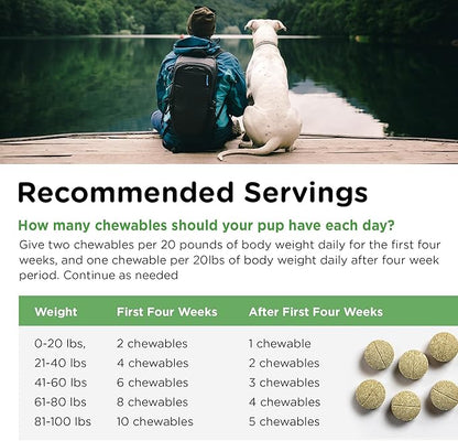 Nutri-Vet Grass Guard Chewables For Dogs - Prevent Lawn Burn From Dog Urine - 365 Count Nutri-Vet