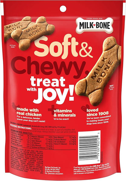 Milk-Bone Soft & Chewy Dog Treats, Chicken Recipe, 5.6 Ounce (Pack of 10) Made with Real Chicken Breast - PAWPICO