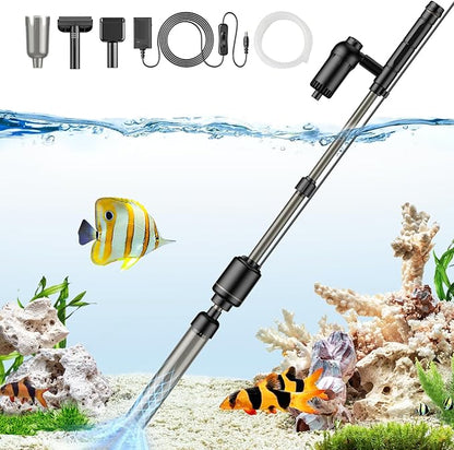 bedee Electric Aquarium Gravel Cleaner, 6 in 1 Multifunctional 18W Fish Tank Gravel Cleaner Vacuum for Water Changer Wash bedee