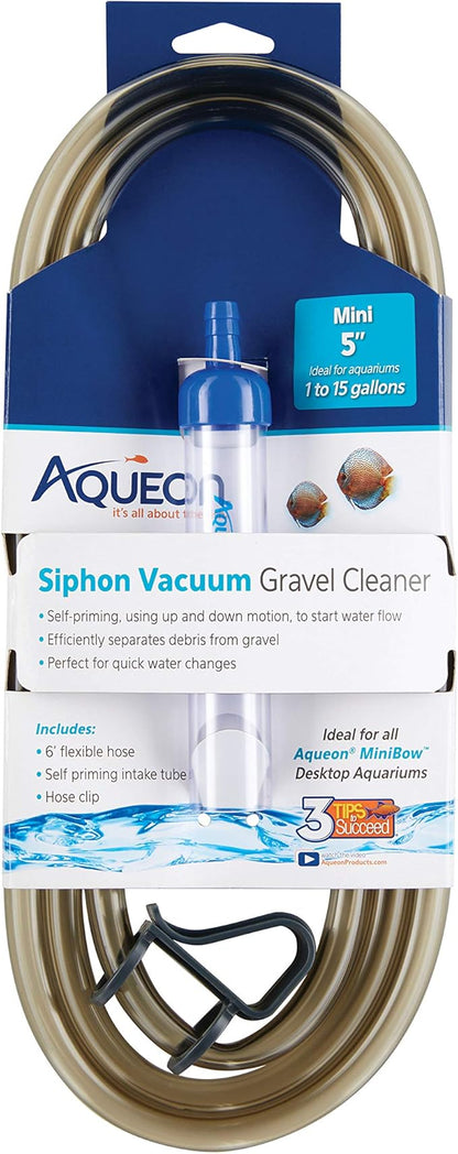 Aqueon Aquarium Siphon Vacuum Gravel Cleaner Mini - 5 Inches Aqueon