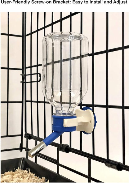 Choco Nose Patented Mini No-Drip Water Bottle/Feeder for Hamsters/Hedgehogs/Gliders/Rats/Mice/Other Small Pets and Animals - for Cages, Crates or Wall Mount. 10.2oz. Nozzle 10mm, Blue (C125) ChocoNosePetSupplyWeLovePetsLikeYouDo