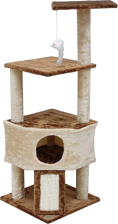 Go Pet Club F708 46" Kitten Tree,Beige - PAWPICO
