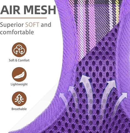 PUPTECK Adjustable Dog Harness Collar and Leash Set Step in No Pull Pet Harness for Small Medium Dogs Puppy and Cats Outdoor Walking Running, Soft Mesh Padded Reflective Vest Harnesses, Purple S PUPTECK