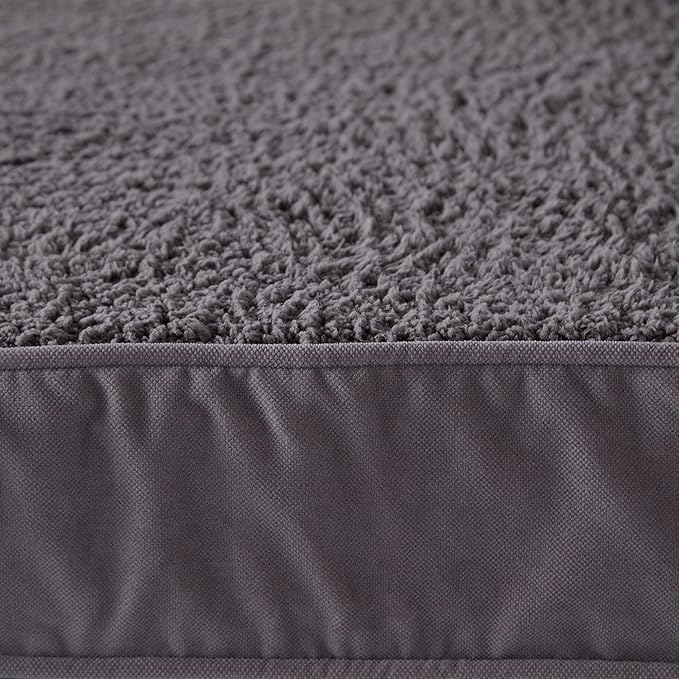 Happy Hounds Oscar Rectangle Orthopedic Foam Sherpa Dog Bed, Small (36 x 24 in.), Pewter - PAWPICO