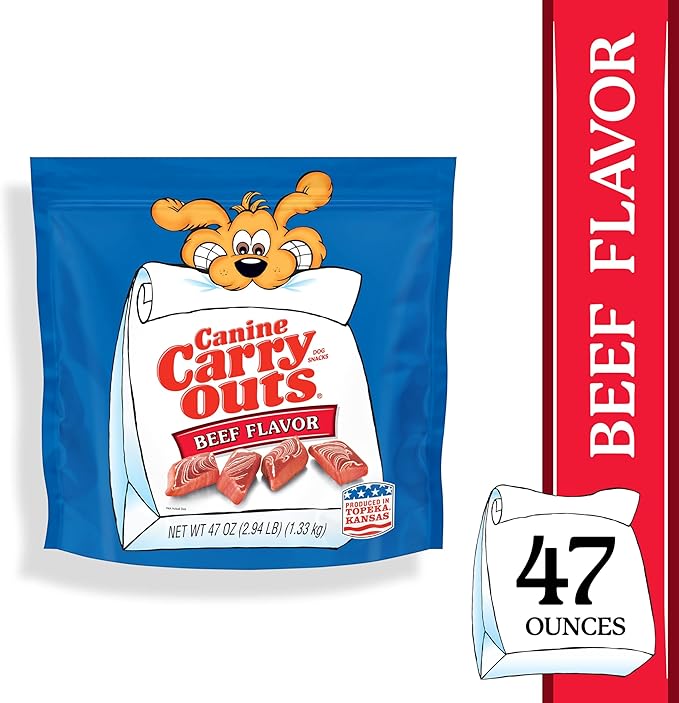Canine Carry Outs Dog Treats, Beef Flavor, 47 Ounce (Pack of 2) - PAWPICO