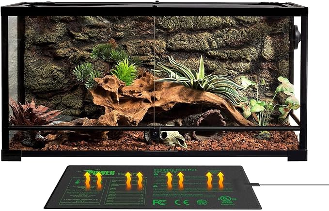 iPower 10" x 20.75" Seeding Heat Mat with New-Upgraded Carbon Film, Indoor Gardening Plant Germination Starting Pad, Durable Waterproof, Black iPower