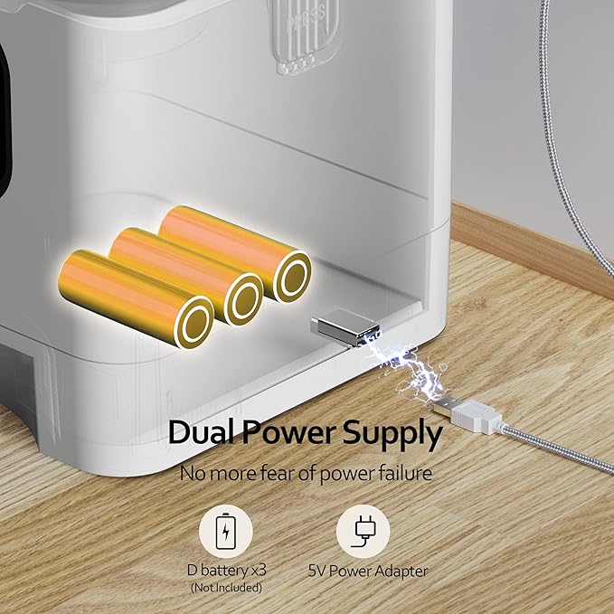 VOLUAS Automatic Cat Feeders - Pet Food Dispenser for Dry Food, Timed Cat Feeder with Desiccant Bag, Programmable Portion Size Control 4 Meals Per Day, 10s Voice Recorder - PAWPICO