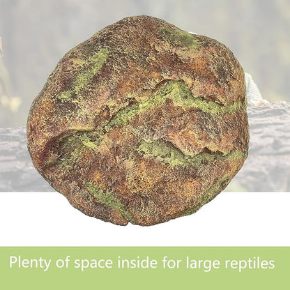 Extra Large Reptile Hide Resin Snake Hides for Ball Pythons Reptile Hides and Caves Simulation Rock Reptile Hideout for Habitat Lizard Leopard Gecko Bearded Dragon ZXUAQNOE