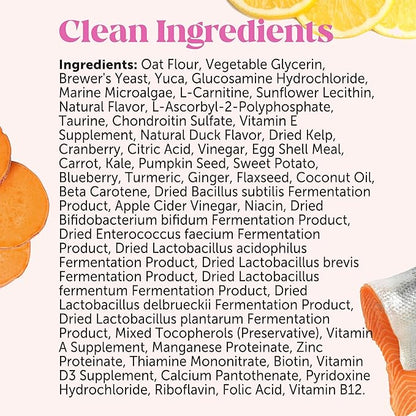 Pet Honesty Senior Dog Multivitamin - Essential Dog Vitamins and Supplements - Glucosamine, Probiotics, Omega Fish Oil for Dogs Health & Heart- Dogs Vitamins Health Supplies (Duck 90 ct) PetHonesty