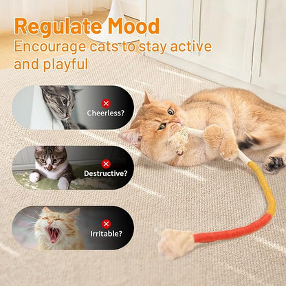 Sisal Rope Cat Toys,3 Pack Bite-Resistant Catnip Toys,Cat Toys for Bored Indoor Cats, Safe Teeth Cleaning Chew Cat Toy,Interactive Cat Kicke Toys for Indoor Cats for 24" All Breeds - PAWPICO