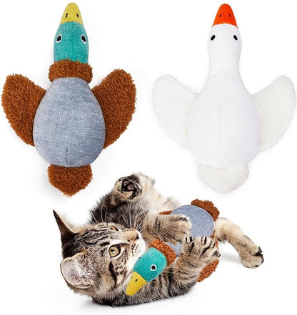 Potaroma Birds Cat Toys, 2 Pack Catnip Toys Soft Durable, Crinkle Sound Kicker Toys for Interactive Indoor Kitten Exercise 6.5 Inches for All Breeds - PAWPICO