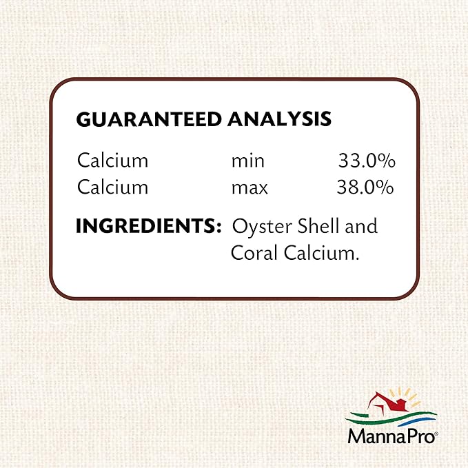 Manna Pro Crushed Oyster Shell for Laying Hens - Laying Chicken Oyster Shell - 6-Pack of 5lbs MannaPro