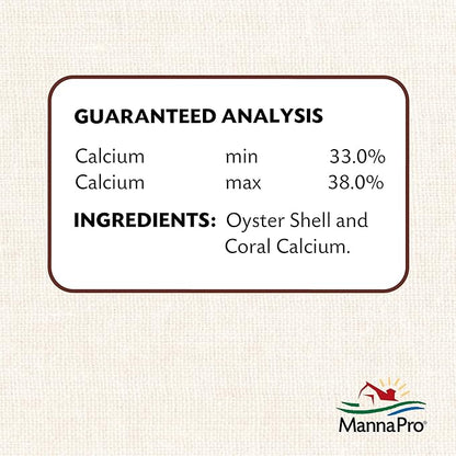Manna Pro Crushed Oyster Shell for Laying Hens - Laying Chicken Oyster Shell - 6-Pack of 5lbs MannaPro