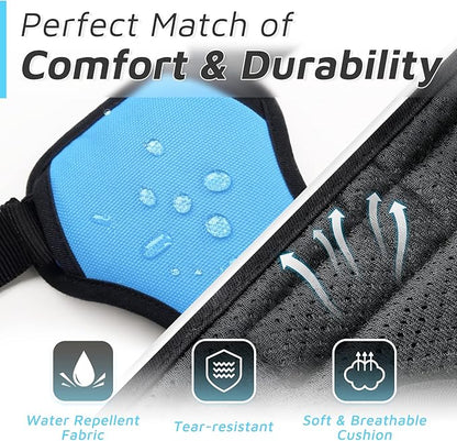 Eagloo Dog Harness for Large Dogs, No Pull Service Vest with Reflective Strips and Control Handle, Adjustable and Comfortable for Easy Walking, No Choke Pet Harness with 2 Metal Rings, Sky Blue, L GoExplorewithEagloo