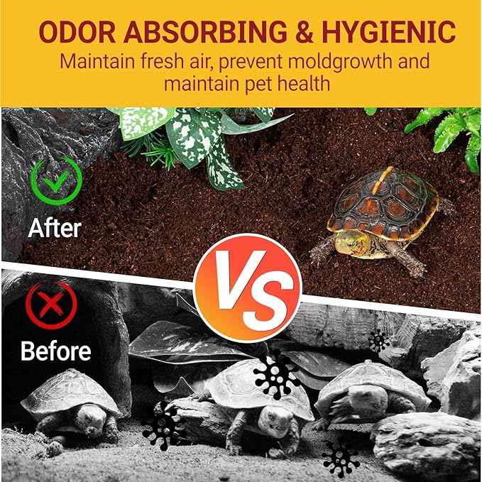 REPTI ZOO 3 Pack Coconut Fiber Substrate for Reptile, 24QT Reptile Coco Coir Brick for Hermit Crab Turtle Snake Frog Gecko Lizard Spider, Reptile Coconut Husk Terrarium Bedding REPTIZOO