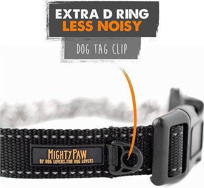 Mighty Paw Martingale Dog Collar 2.0 | Trainer Approved Limited Slip Collar with Stainless Steel Chain & Heavy Duty Buckle - Modified Cinch Collar for Gentle & Effective Pet Training - Medium, Black MightyPaw