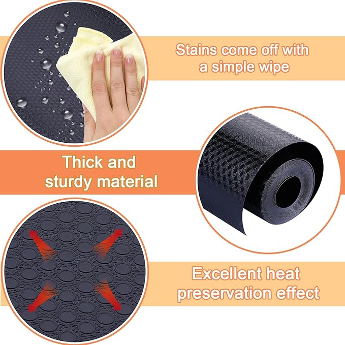 LEOLIO 17.7 x 80 Inch Bearded Dragon Tank Accessories, Non-Adhesive Reptile Carpet Liner for Leopard Gecko, Snake, Lizard, and Tortoise, Terrarium Mat Bedding for Tank Flooring (Black) LEOLIO