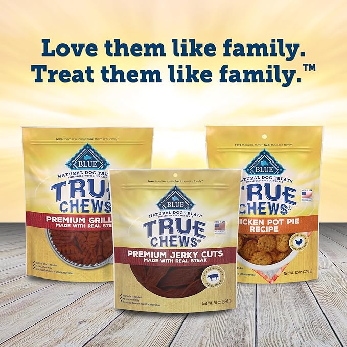 Blue Buffalo True Chews Premium Jerky Cuts Dog Treats, Made in the USA with Natural Ingredients, Beef, 20-oz Bag - PAWPICO
