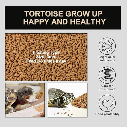 Tortoise Food Turtle Nutri Stick - Solidify Carapace Turtle Food Natural Ingredients Antarctic Krill Calcium Enriched Nutritionally Complete Promote Growth for Desert Grassland Turtle(9.4OZ) yizeril