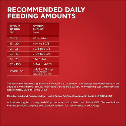 Purina ONE Chicken and Rice Formula Dry Dog Food - 8 lb. Bag - PAWPICO