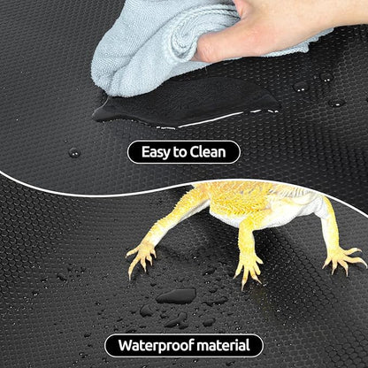 REPTIZOO Reptile Substrate Mat Terrarium Carpet, 118" x 23.6" Non-Adhesive Reptile Terrarium Bedding Substrate Liner, Reptile Tank Accessories for Bearded Dragon,Leopard Gecko,Lizard,Tortoise REPTIZOO