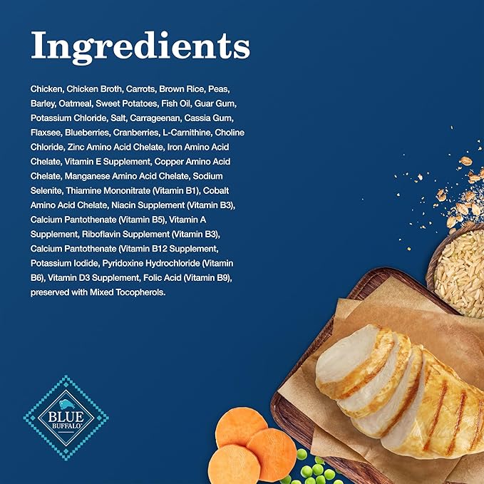 Blue Buffalo Homestyle Recipe Adult Wet Dog Food, Made with Natural Ingredients, Chicken Dinner With Garden Vegetables, 12.5-oz. Can (Pack of 12) - PAWPICO