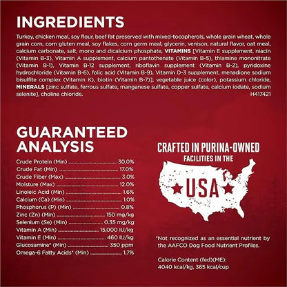 Purina ONE True Instinct With A Blend Of Real Turkey and Venison Dry Dog Food - 27.5 lb. Bag - PAWPICO